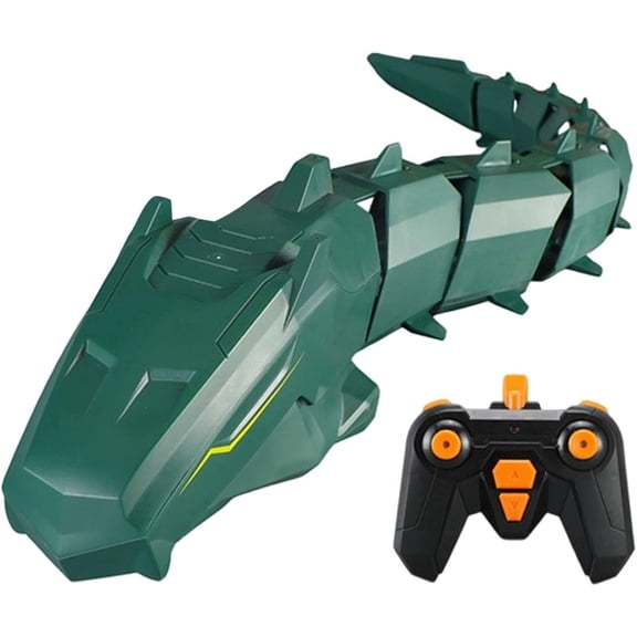 Remote Control Shark Pool Toy, 2.4G Electric RC Fish Boat with Dual Propeller, APP and Remote Control for Adults, Green