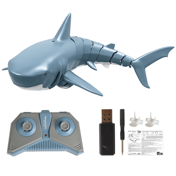 Remote Control Shark Toys for Kids, 2.4G Waterproof RC Boat for Boys Girls Pool & Bath Toys