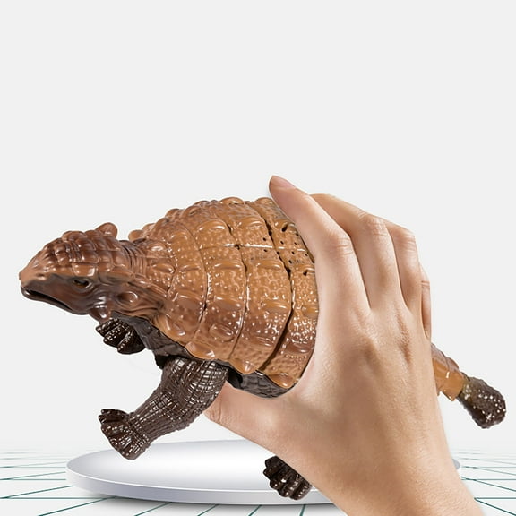 Remote Control Simulation Ankylosaurus Dinosaur Toy For Children Electric Walking With Light Up Eyes Educational Gift