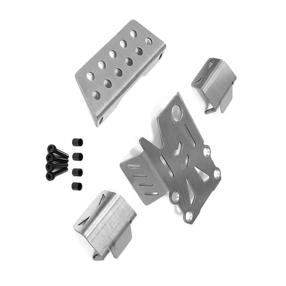 Remote Control Skid Plate Chassis Model Stainless Steel Car Supplies Skid Guard Board Protective Detachable Parts
