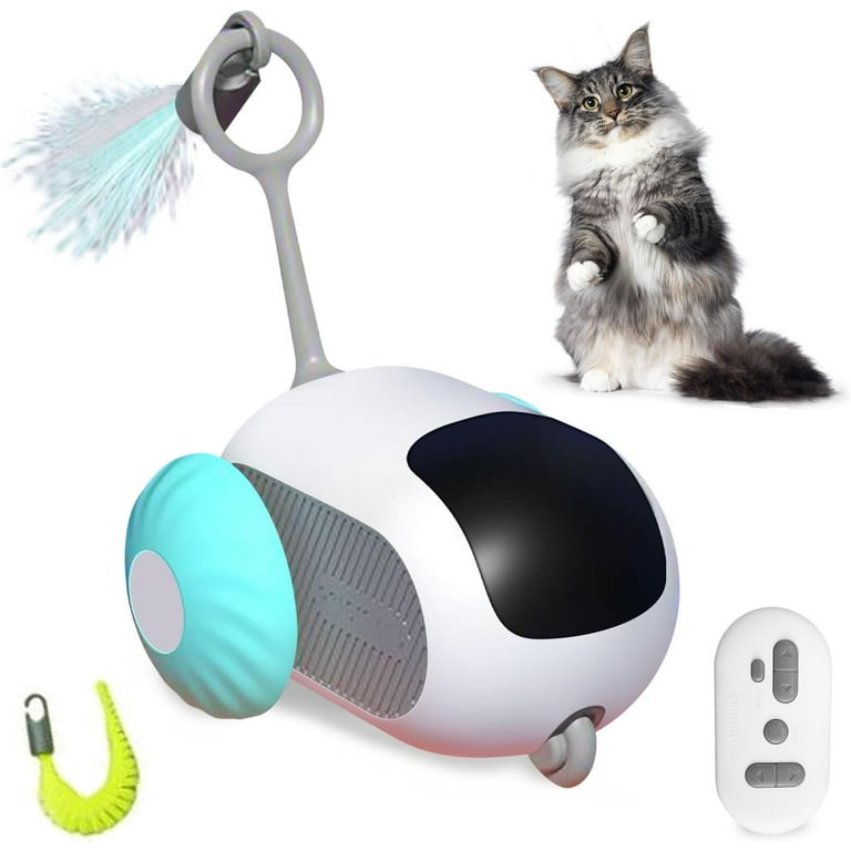 Remote Control Smart Electric Cat Toy Interactive Cat Toys for Indoor Cats Gravity Automatic Mobile Car Toy Cat Mouse Toys Moving Cat Toy USB