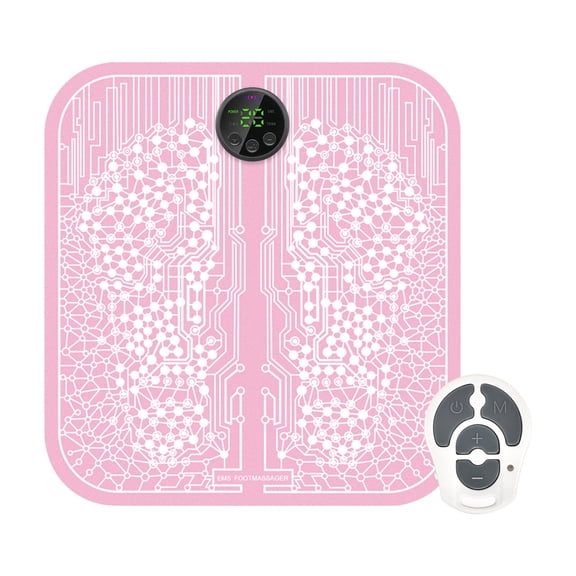Remote Control Smart Pulse Foot Massager Foot Massager, Foot Massage Pad for Foot Pain Relief, Muscle Relaxation, Foldable 2 in 1 Back Massager and Leg Foot Massage Pad with Remote Control