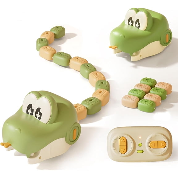 Remote Control Snake Game, Super Fun Remote Controlled Snake Battles,Green | Remote Control Eating Snake Toys with Sound, Light Up Hungry Snake Car with Sound, Fun Interactive Racing Collecting Toy