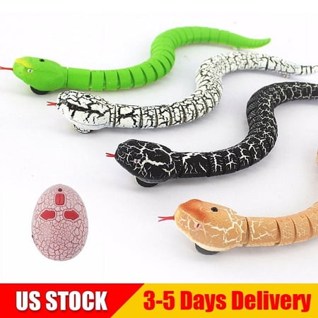 Remote Control Snake Realistic RC Snake, Infrared Remote Control Snake Toys Rattle Snake Prank, USB Rechargeable 16" Long Snake Scary Trick Toy