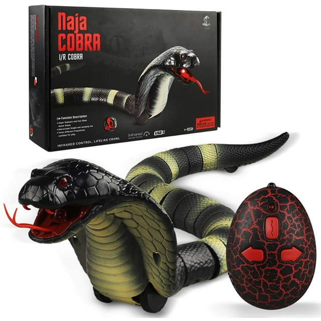 Remote Control Snake Realistic Snake Toys Fake Snakes RC Animal Toy with High Frequency Infrared