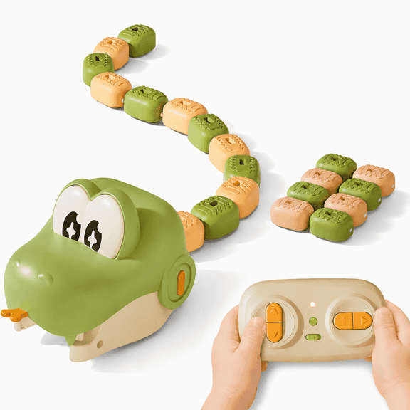 Generic Remote Control Snake Car Toy Interactive Magnetic Crawling Rechargeable with Modular Body Pieces for Kids Ages 6-12