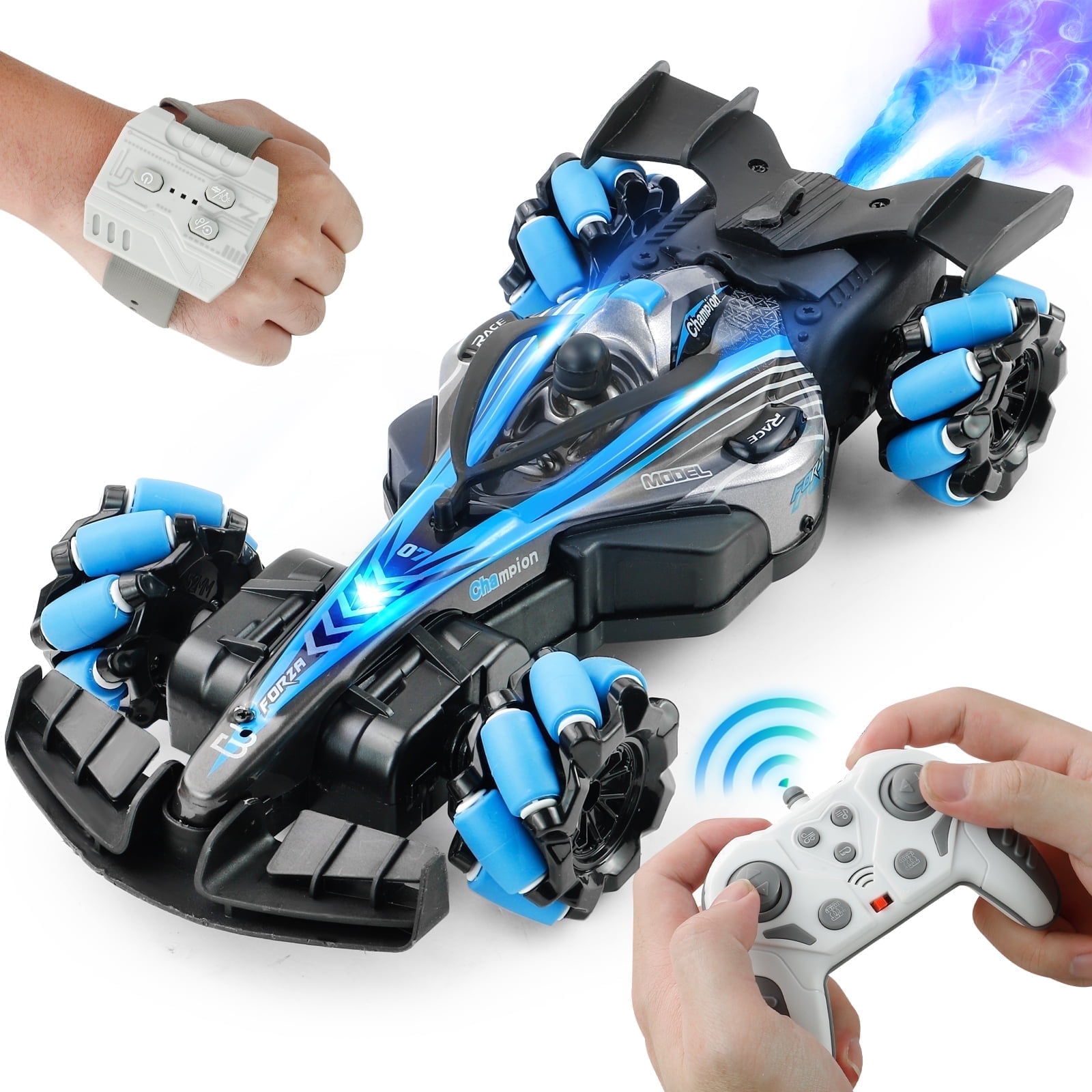 RC Stunt Car with Lighting Sound, 360° Rotation, 4WD All Terrain