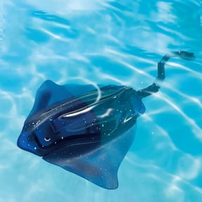 Remote Control Stingray Diving into Water High Simulation Robot Manta ray Lights Rechargeable Battery Remote Control Bathtub Summer Pool Toys Great Gift RC Boat for All Ages