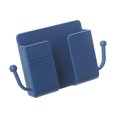 thumbnail image 1 of Remote Control Storage Box Wall Mounted Phone Holder Plastic Case Organizer for Home Office Blue, 1 of 9