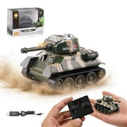 Remote Control Tank - RC Battle Tank Rechargeable Toy with Realistic Sounds