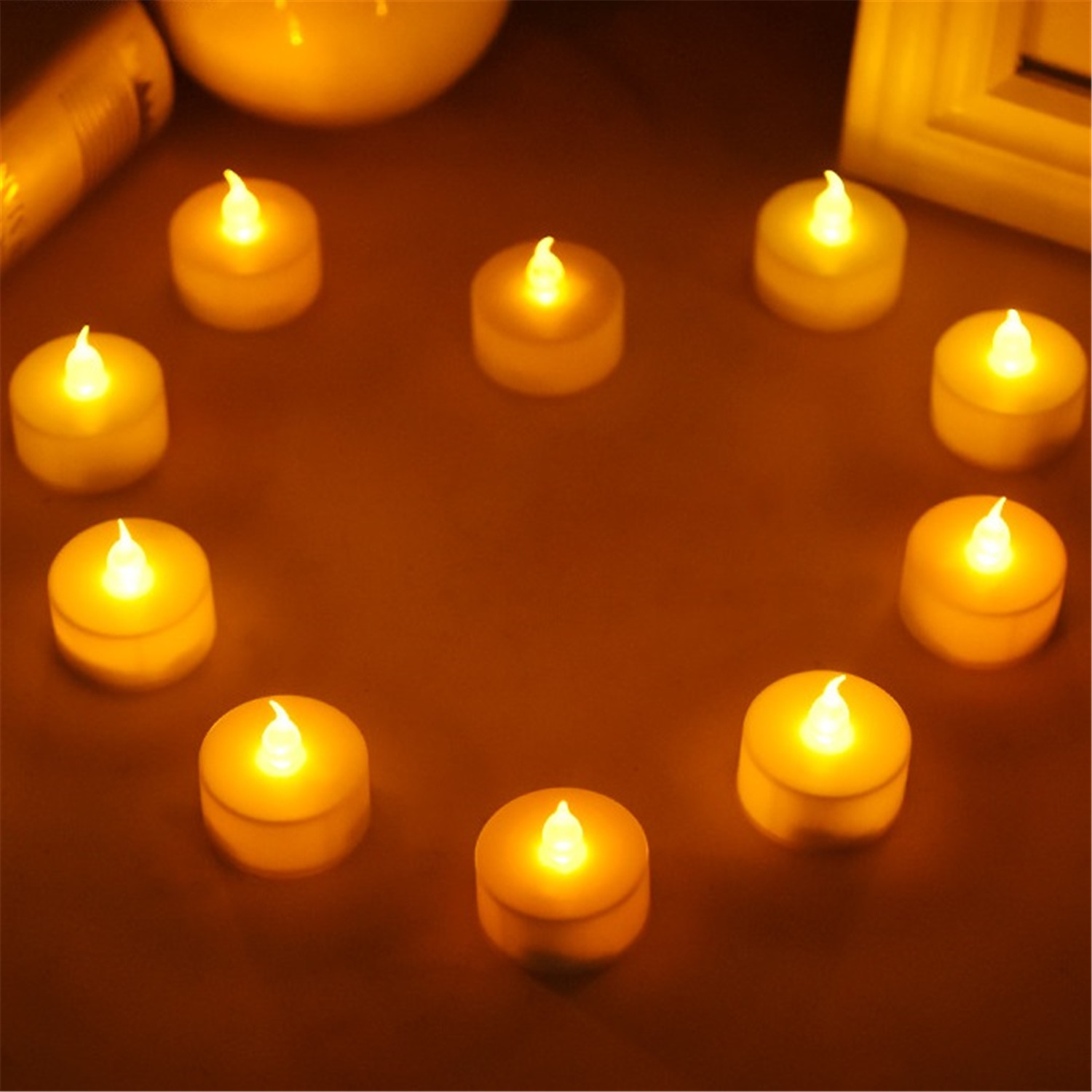Remote Control Tea Lights Flickering, Long Lasting Battery Operated LED