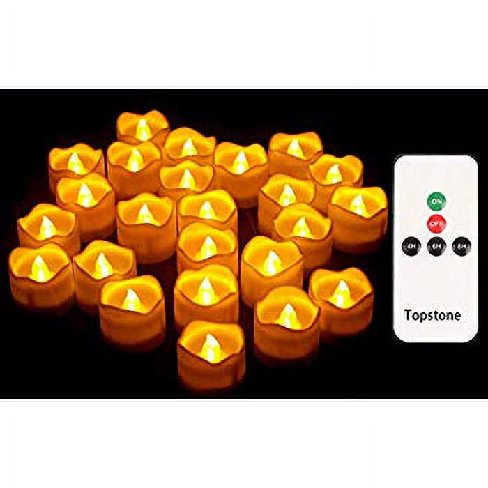 Remote Control Tealights with Timer,Battery Operated Flameless Candle