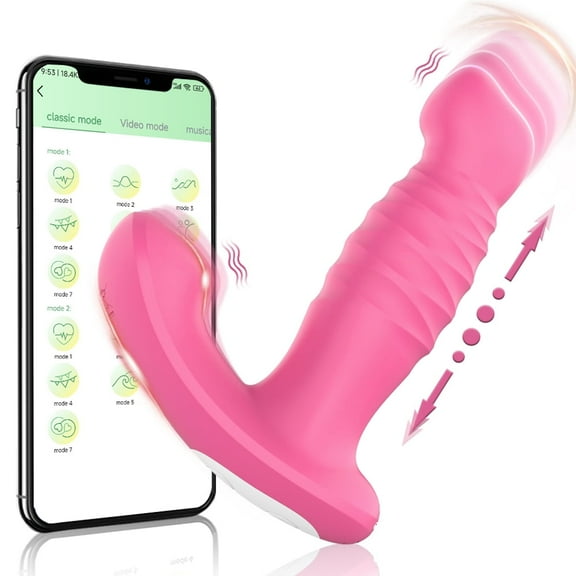 Remote Control Thrusting Vibrator APP Wearable Female Sex Toys with 7 Stretch 7 Vibrating Modes for Women Pleasure, Vibrating Panty Adult Toy for Couples