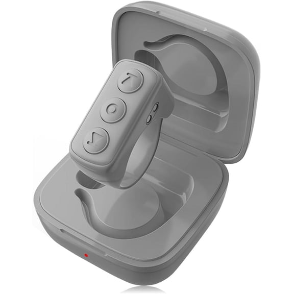 Remote Control for TikTok, Page Turner for Kindle App, Bluetooth Camera Video Recording Remote, Scrolling Ring for TIK Tok, iPhone, iPad, iOS, Android - White