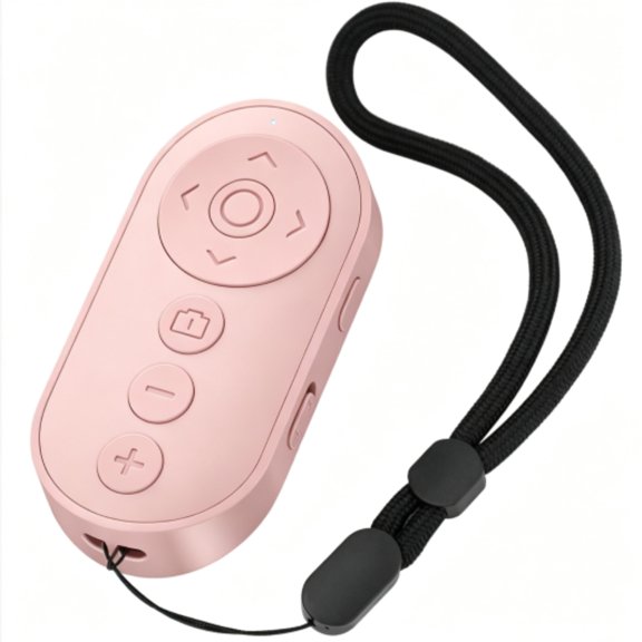 Remote Control for TikTok,Wireless Remote Camera Shutter with Zoom in Out for iPhone&Android, Front Rear Camera Switch,Page Turner for E-Book APP, Phone Remote, Scrolling Ring for TIK Tok, Black
