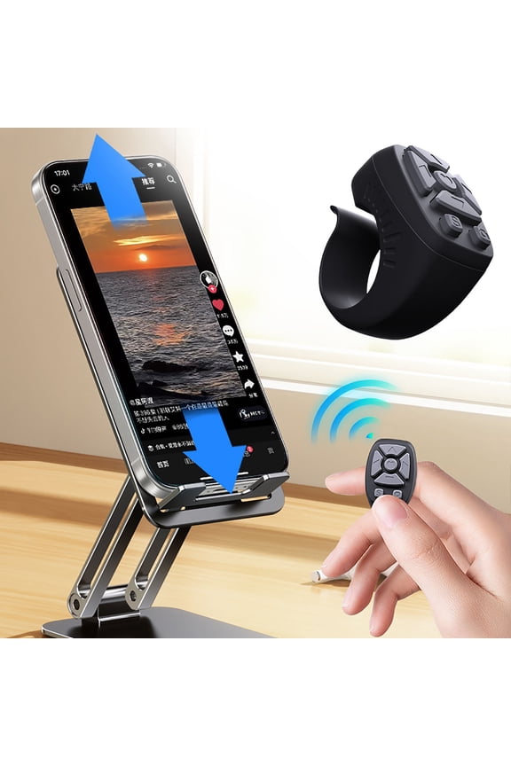 Remote Control For Tiktok,Remote Control Ring,Fingertip Wireless Bluetooth Remote Control,Video Remote Control App Page Turner,Scrolling Rings Rechargeable Camera Remote For Phones