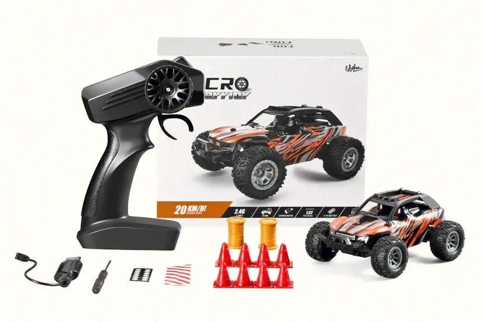 Remote Control Toy Car Funtogether Toys, 1:32 Scale High Speed off Road Drift RC Car 2.4GHz All-Terrain Vehicle for Kids Boys