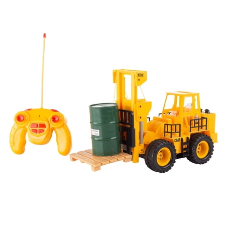 Remote Control Toy Forklift– 1:24 Scale, Fully Functional RC Fork Truck with Lights and Sound by Hey! Play!