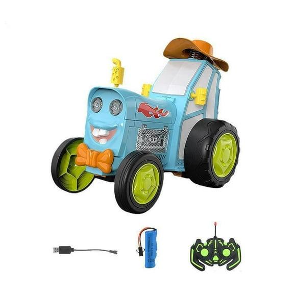 Remote Control Tractor Stunt Car, Crazy Jumping Car Toys,360° Rotating о{ Y8M2