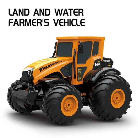 Remote Control Tractor Truck Toys 1:14 Amphibious RC Tractor Toy, 2.4 GHz 4WD RC Cars, All Terrain Off-Road Pickup, Kids Christmas Birthday Gifts Present Boys Girls Toys Ages 6+