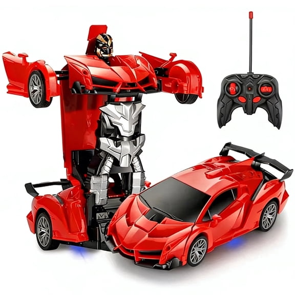 Unbranded Remote Control Robot Car, 2-in-1 Transformable Racing Vehicle with 360 Degree Rotation, Stem Educational Toy Gift for Boys