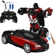 thumbnail image 1 of Remote Control Transforming Car Robot Toys 2.4GHz 1/14 Scale Transform RC Racing Cars Toys with LED Lights / Sounds / Gesture Sensing for Kids Boys Girls Birthday Christmas Gifts (Red), 1 of 6