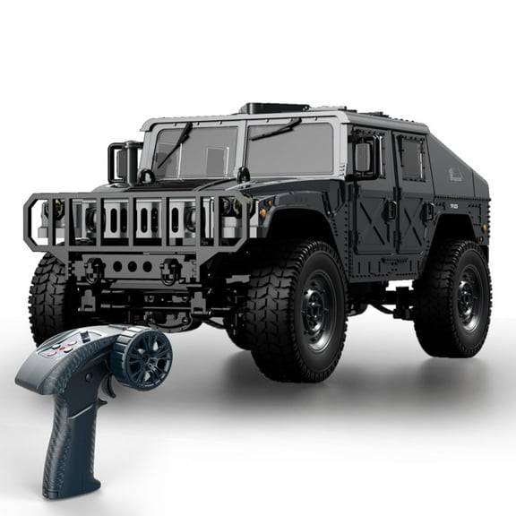 Remote Control Truck, Alloy Jeep RC Off-Road Truck, 2.4GHz Remote Control Car with Removable Doors, LED Lights & 40 Mins Runtime, RC Vehicle for Adults and Hobbyists