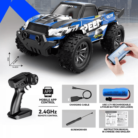 Remote Control Truck for Kids, 1/20 2.4G RC Car Drift Vehicle, High-speed Racing Car for Boys Girls Christmas Birthday Gifts