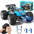 thumbnail image 1 of Remote Control Trucks, 1:18 4WD RC Cars, Remote Control Monster Truck with Cool Light, Rechargeable 25Km/H Off-Road RC Car for Kids, Boy Toys for Age 5 7 10, Best Gift for Toddler Boys, 1 of 9