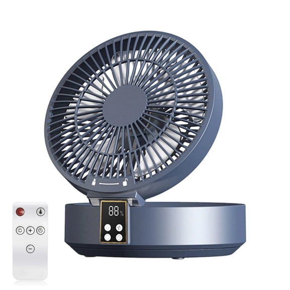 Remote Control USB Desktop Air Coolers with Timer Function Foldable 4000mAh Battery 120° Auto Rotation 3 Speed Fan