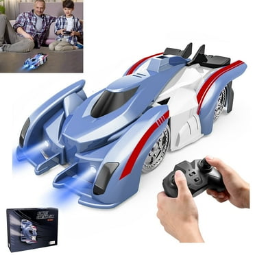 Remote Control Wall Climbing Racer Car Toy for Kids, iMounTEK 360°Rotating Stunt Toy Car with LED Light, Dual Mode RC Car, Blue