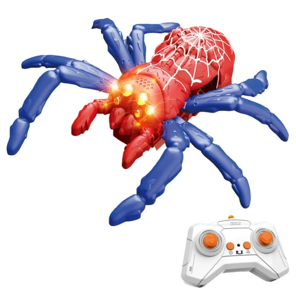 Remote Control Wall Climbing Spider Toy, Rechargeable Interactive Bionic Spider Fun Gift(Red)