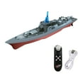 thumbnail image 1 of Remote Control Warship RC Military Battleship, 2.4GHz Remote Control Boat for Swimming Pool, RC Type 055 destroyer Model with Low Battery Reminder for Kids and Adults, 1 of 10