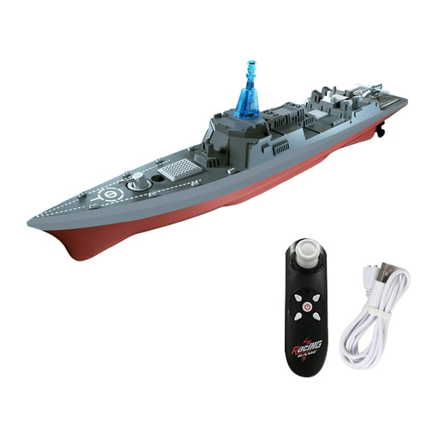 Remote Control Warship RC Military Battleship, 2.4GHz Remote Control Boat for Swimming Pool, RC Type 055 destroyer Model with Low Battery Reminder for Kids and Adults