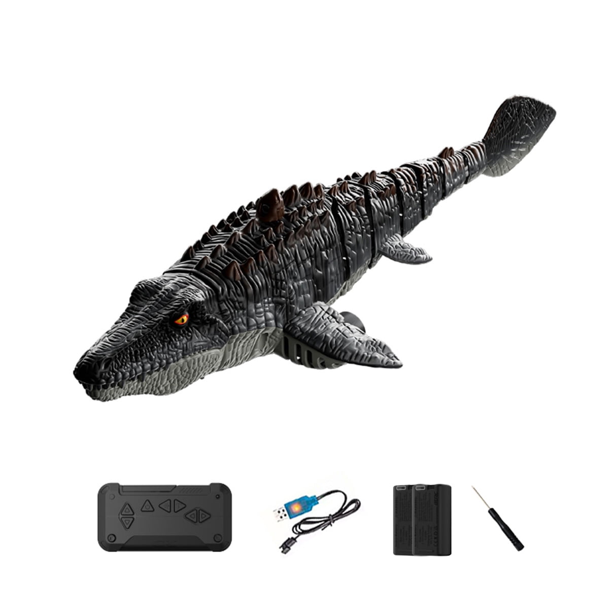 Remote Control Water-Shooting Boat with HD WiFi, S11 2.4G RC Water Spray Dinosaur Toys for Pool and Lake, Realistic Swimming Robot Whale Shark, Electric Water Toys for Adults and Teens