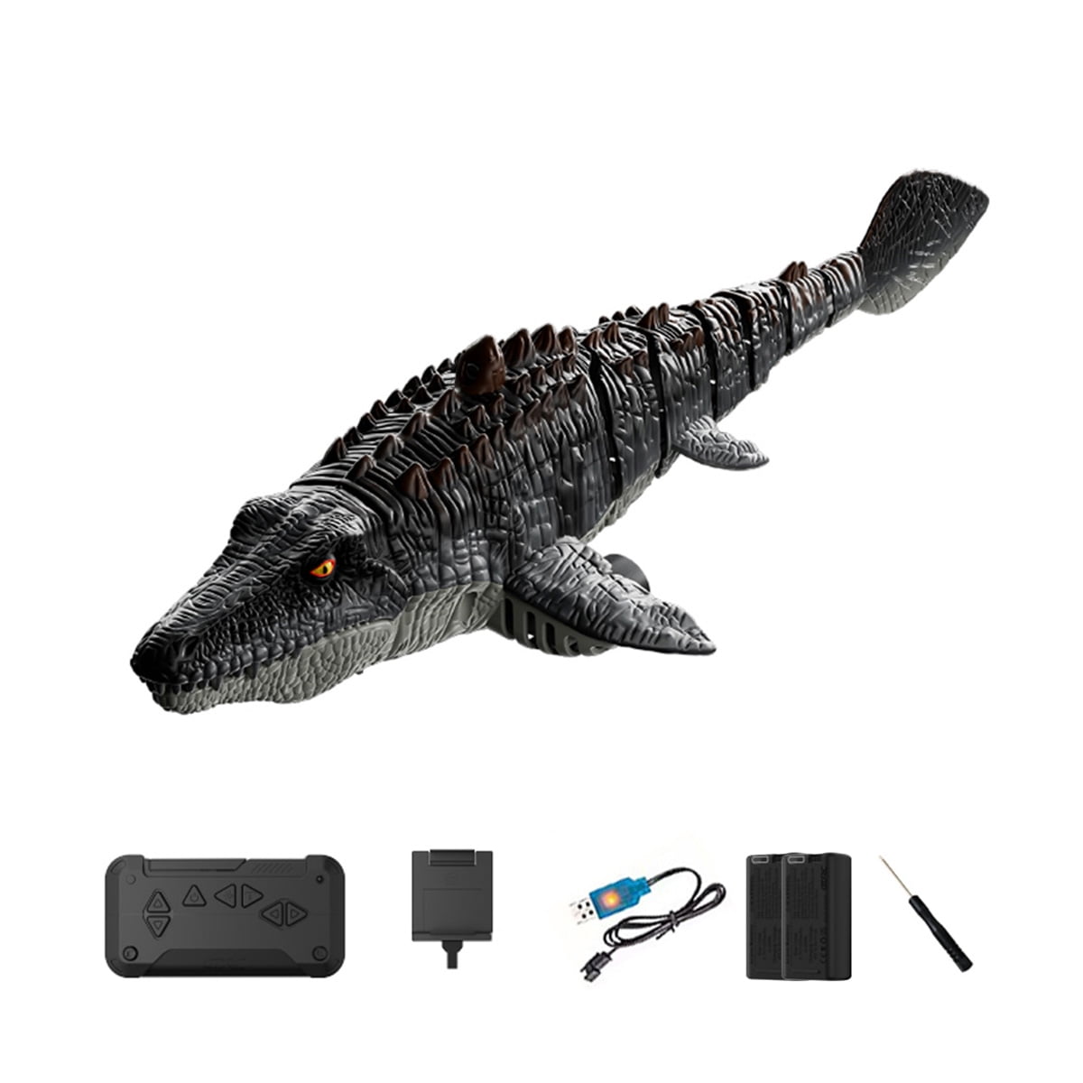 Remote Control Water-Shooting Boat with HD WiFi, S11 2.4G RC Water Spray Dinosaur Toys for Pool and Lake, Realistic Swimming Robot Whale Shark, Electric Water Toys for Adults and Teens