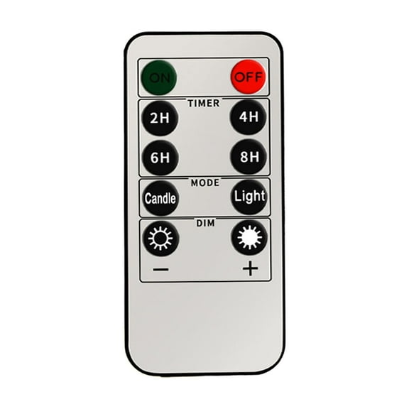 Remote Control, Wireless Timer Dimmable Replacement Remote, 1 Piece Universal Control for Flameless LED Candle, Electric Light Fixture Home Bedroom Office Lighting Adjustment