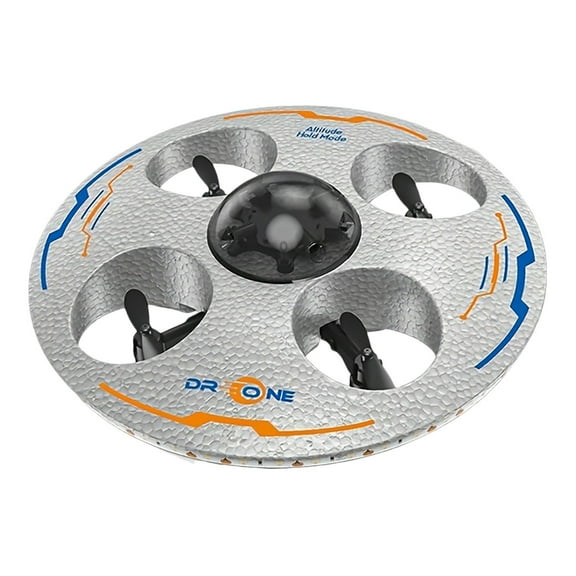 Remote Control aircraft 1–UFO Induction Remote Control Flying Saucer Toy for Indoor Flight Induction Technology with Responsive LED Light Effects Easy Hovering Training, 7.09 inch, Silver
