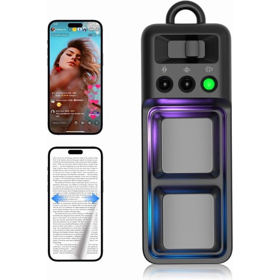 Remote Control for YouTube, Shorts Video Scroll Clicker with RGB Mechanical , Remote Page Turner for iPad, Kindle APP, , and Android