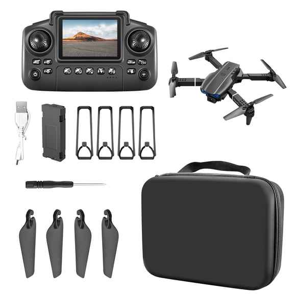 Remote Control with Screen, Drone with Dual Camera for Adults and Kids, 1080P FHD, Altitude Hold, Obstacle Avoidance, 10 Mins Flight