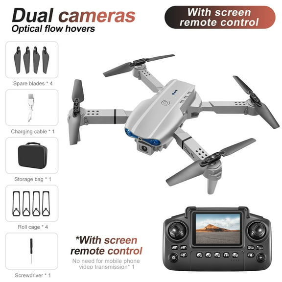 Remote Control with Screen, Drone with Dual Camera for Adults and Kids, 1080P FHD, Altitude Hold, Obstacle Avoidance, 10 Mins Flight