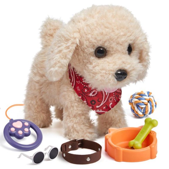 Remote Controlled Animated Plush Puppy Remote Electronic Plush Dog With Wagging Tail And Barking Sounds For