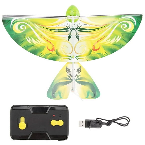 Remote-Controlled Bird Simulation Flapping-Wing Flight Pigeon Induction Electric Eagle Remote Control Green