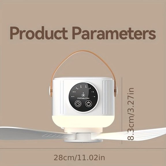Remote Controlled Camping Tent Fan with Aromatherapy, Rechargeable Multi-Mount Cooling Fan Equipped with Triangle Base and Hook, Ideal for Tent, Canopy and Outdoor Emergency Activities