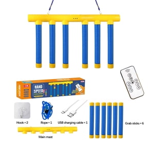 Remote-Controlled Drop Stick Reaction Game Set - Concentration Training Toy, Fun Gift for Reaction Skill Development, Yellow, 15.15*8.46in