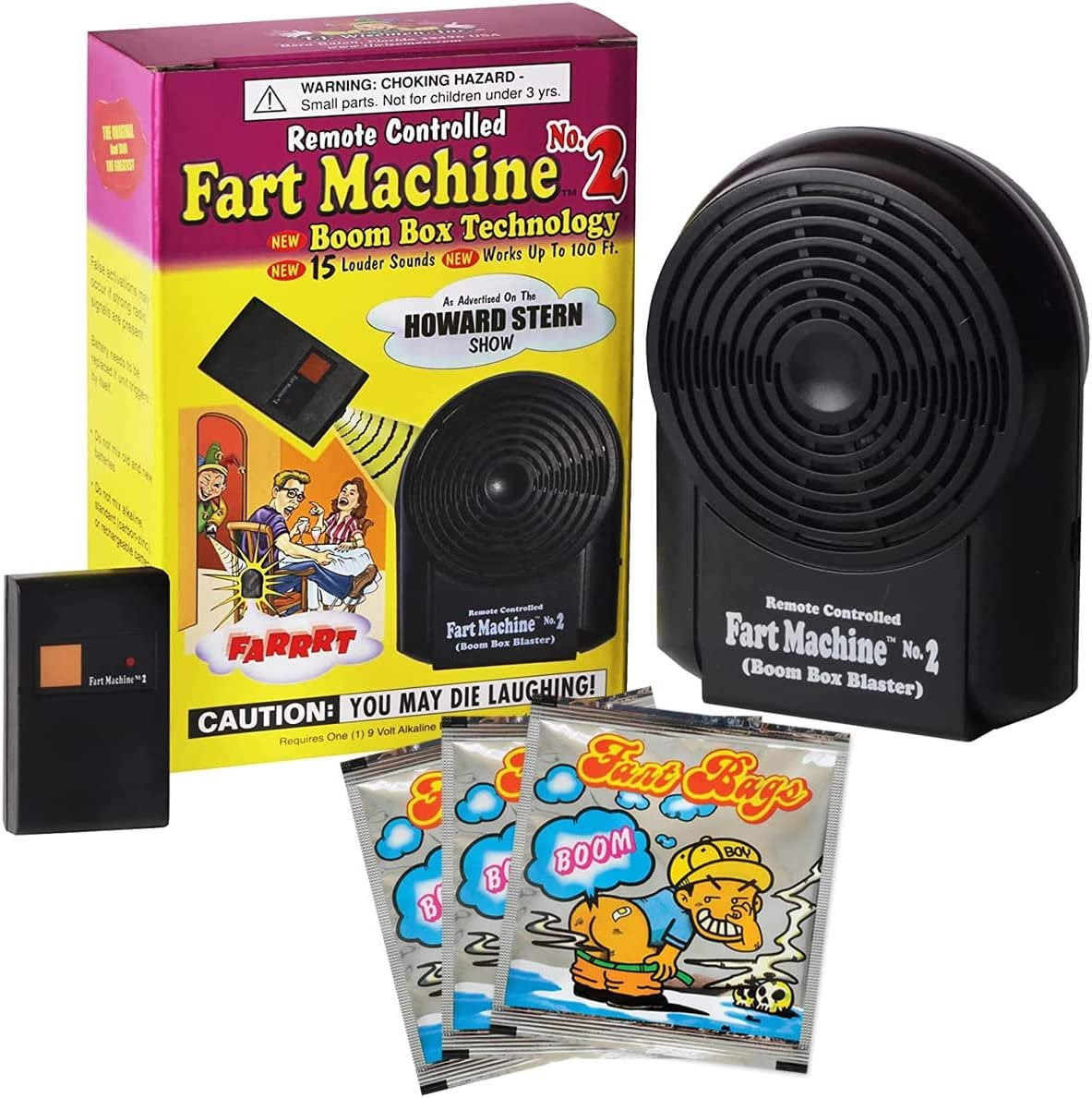 Remote Controlled Farting Machine Fart Toy with 15 Fart Sounds Plus 3