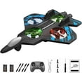 thumbnail image 1 of Remote-Controlled Fighter Jet 2.4ghz Foam Remote Control Airplane 360° Tricks Stunt Flights Rc Plane with Fancy LED Stable Hovering and Circle Fly for Indoor Outdoor Christmas & Birthday Gifts (Blue), 1 of 7