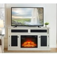 thumbnail image 1 of Remote Controlled Fireplace 58.27"W TV Stand Spacious Storage Embedded Cord Management Rustic Design Fits 60-69" Screen, 1 of 12