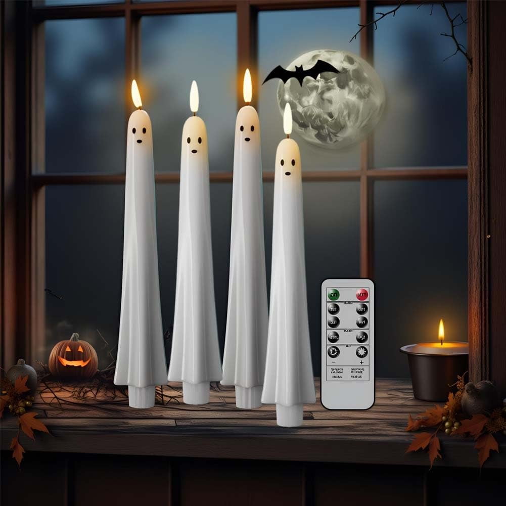 Remote-Controlled Ghost Light with 3D Flickering Wick, LED Battery ...