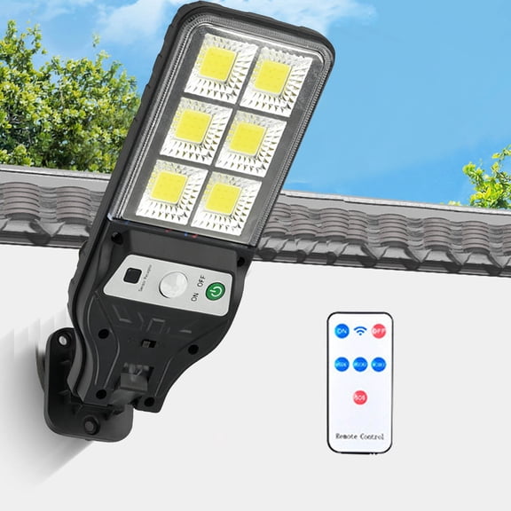 Remote Controlled Outdoor Solar LED Courtyard Light,Ideal for Home Security Features Motion Sensors with Three Modes,Adjustable Bracket for Wide Lighting,Long Lasting IP65 ABS Material.